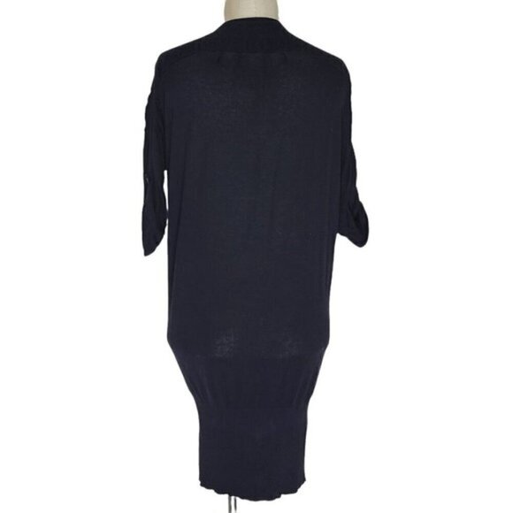 BCBGeneration Dress Size M Sequins Roll Tab Dolman Ruched Sleeve Wide Ribbed Hem - Picture 5 of 14